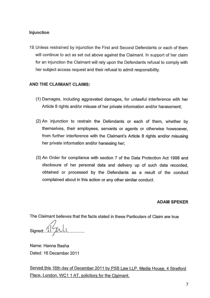 Particulars Claim page 7